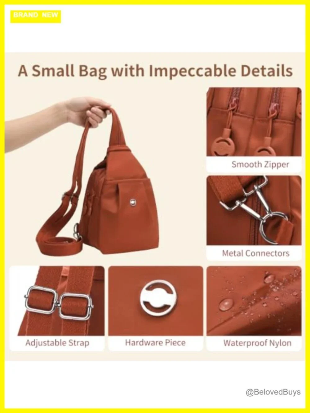 3-in-1 Anti Theft Convertible Tote Backpack Purse, Nylon Sling Bag for Travel